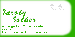 karoly volker business card